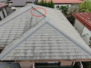 棟の剥離を確認いたしました。